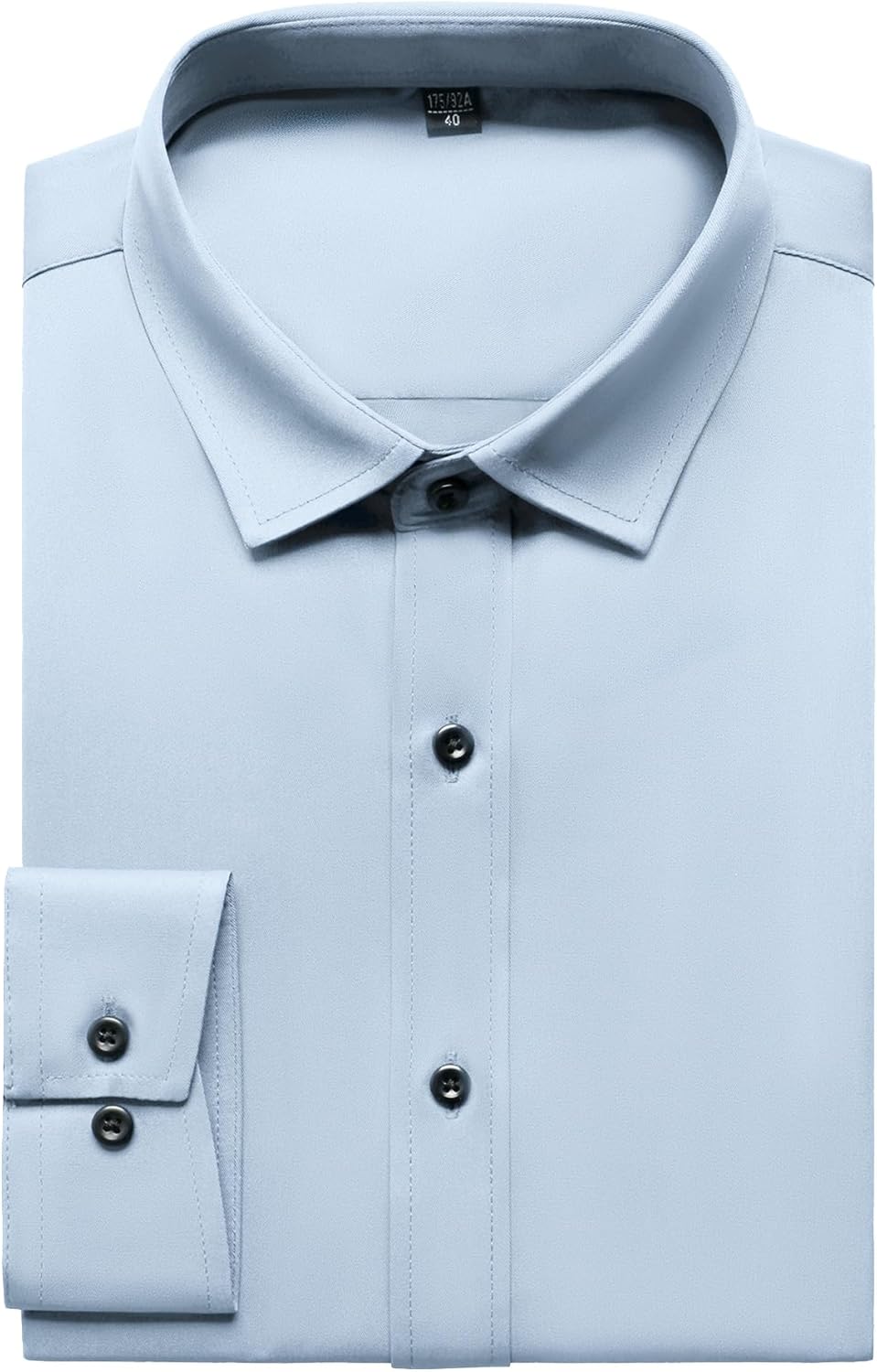 Stitch Boss: Men's Stretch Wrinkle Free Dress Shirts Formal Wedding Prom Long Sleeve Slim Fit Button Down Shirt