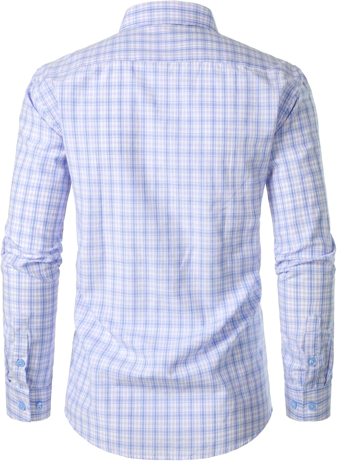Stitch Boss:Men's Transitional Weather Slim Fit Long Sleeve Button Down Shirt Business Casual Dress Shirts with Pocket