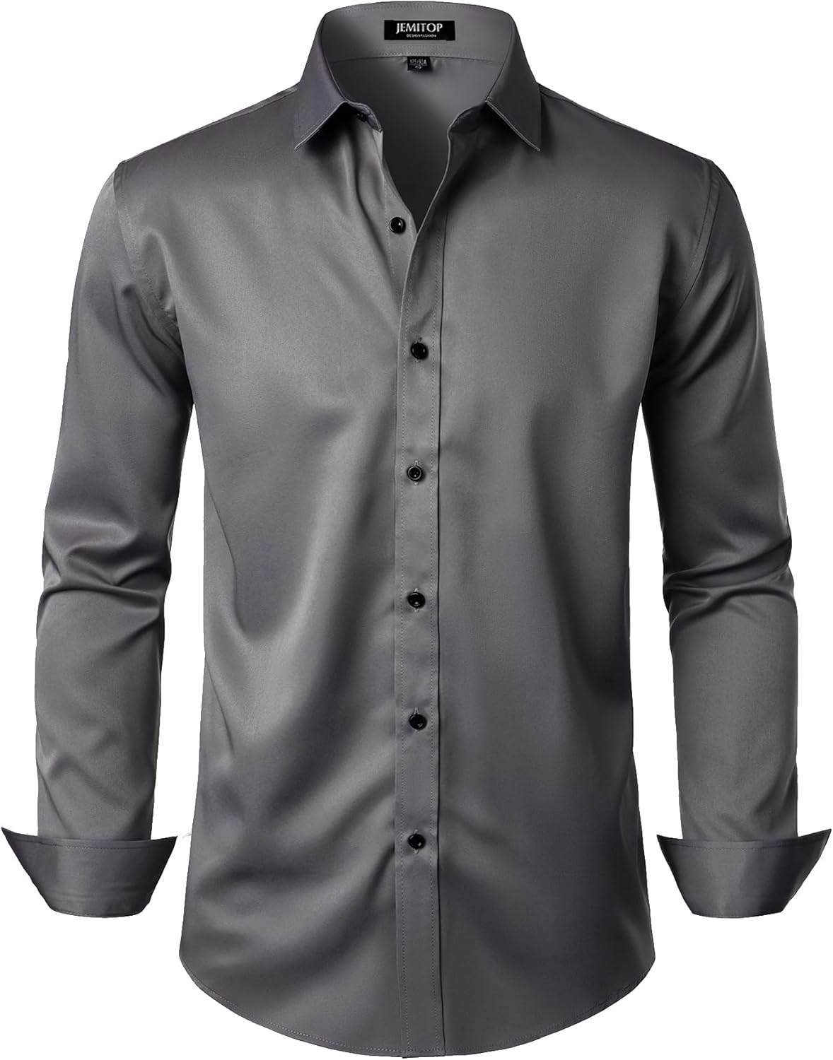 Stitch Boss: Men's Stretch Wrinkle Free Dress Shirts Formal Wedding Prom Long Sleeve Slim Fit Button Down Shirt