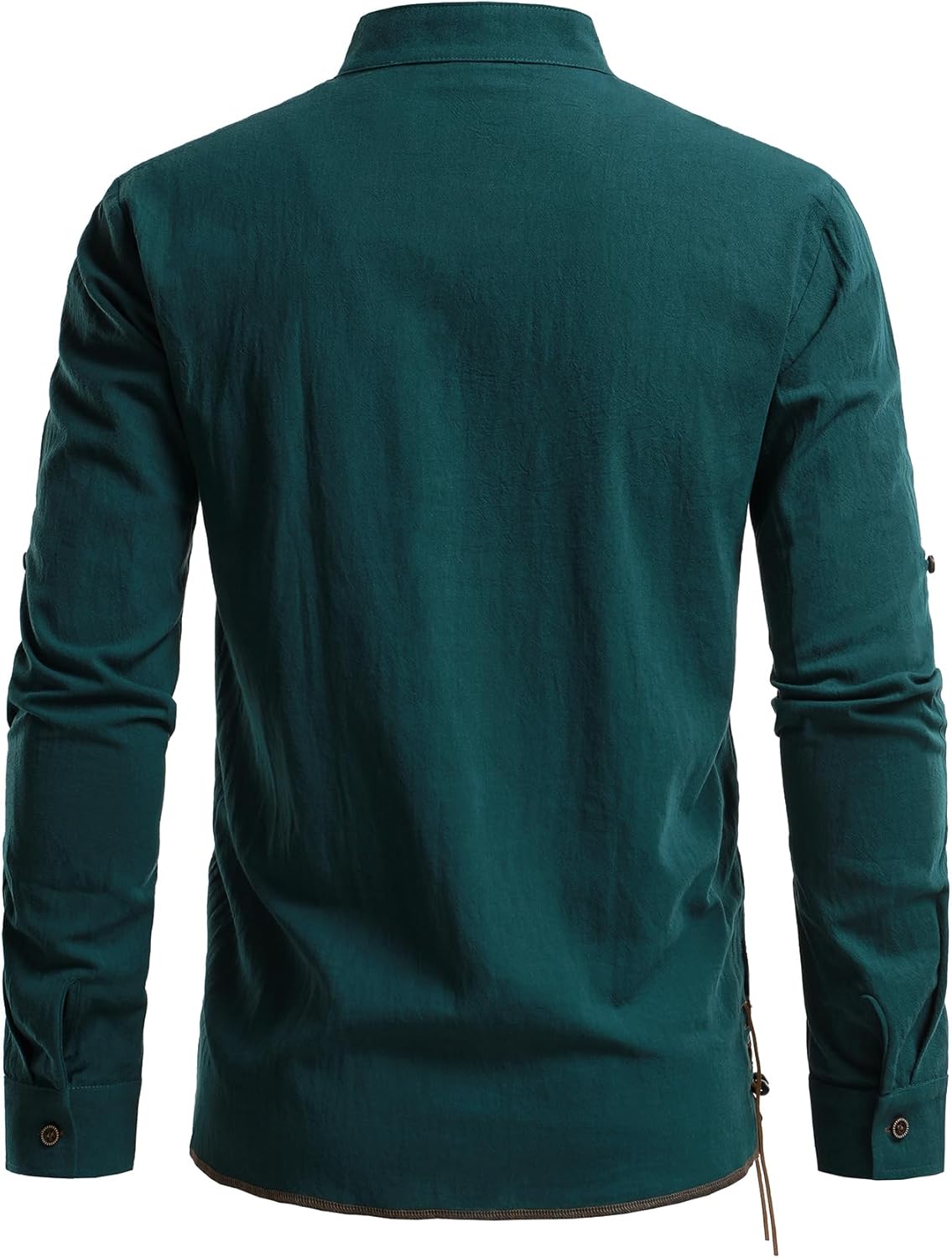 Stitch Boss: Men's Pure Cotton Retro Lace Up Shirts for Renaissance Pirate Viking Medieval