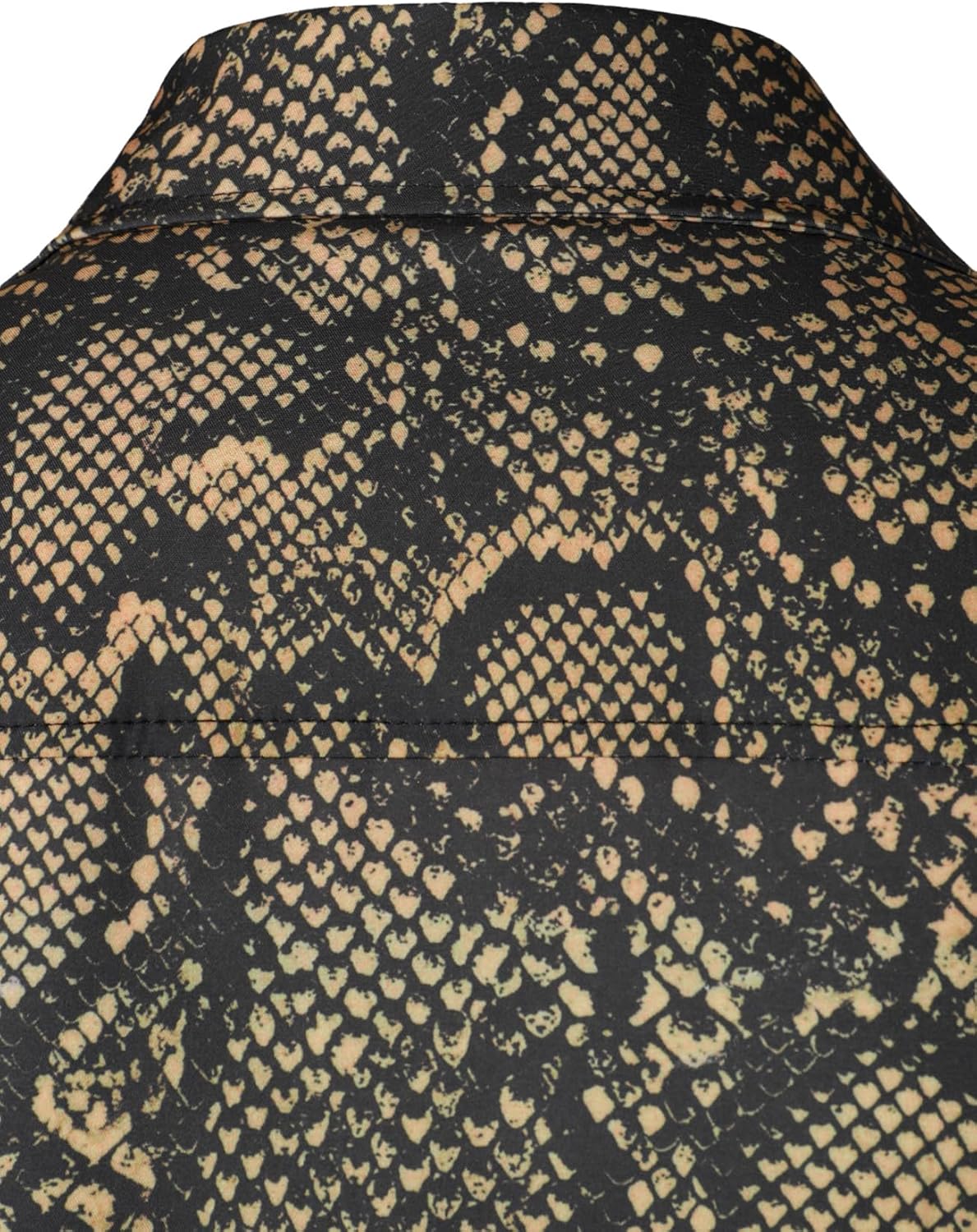 Stitch Boss: Men's Stretchy Causal Leopard Cheetah Print Short Sleeve Slim Fit Button Up Shirt