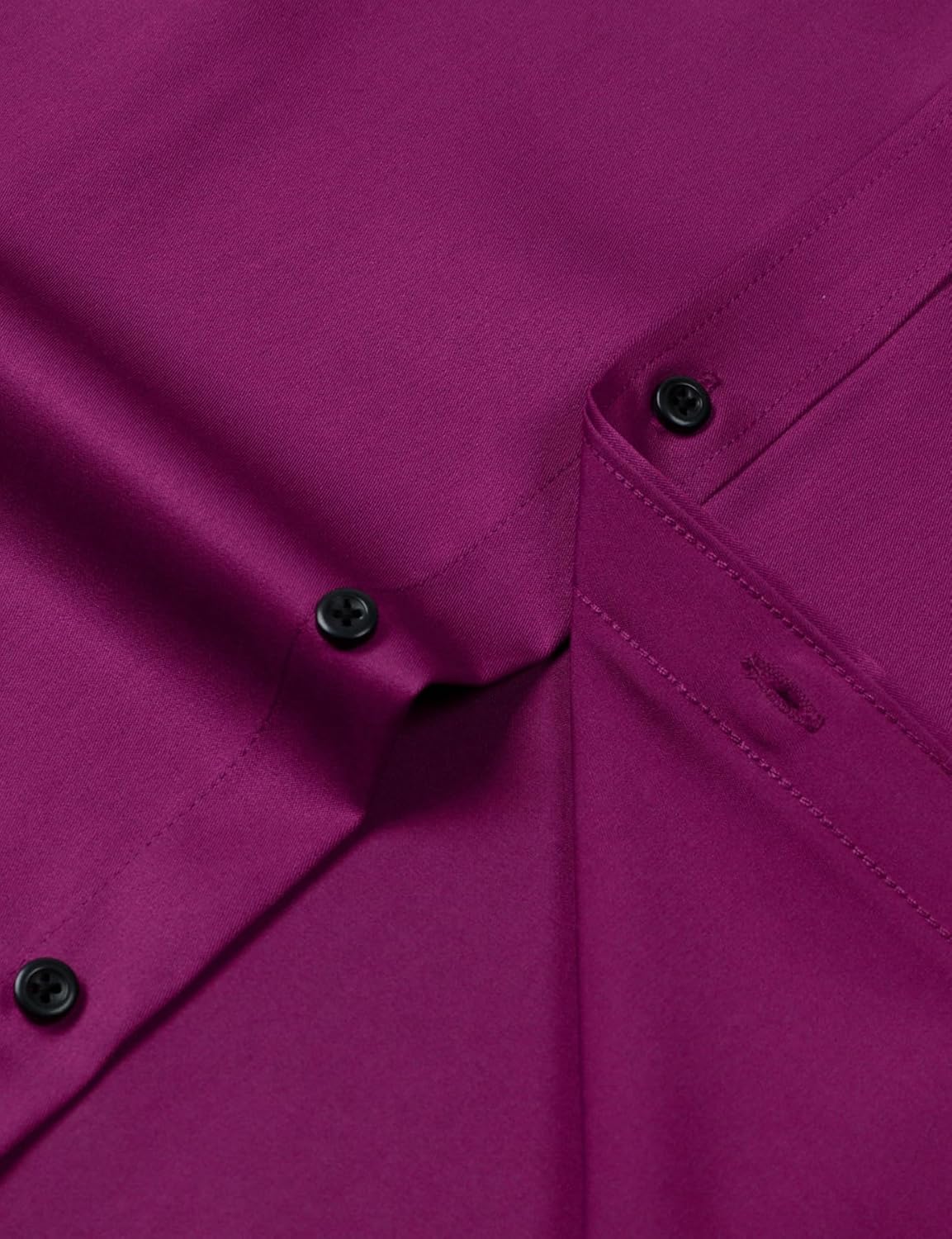 Stitch Boss: Men's Stretch Wrinkle Free Dress Shirts Formal Wedding Prom Long Sleeve Slim Fit Button Down Shirt