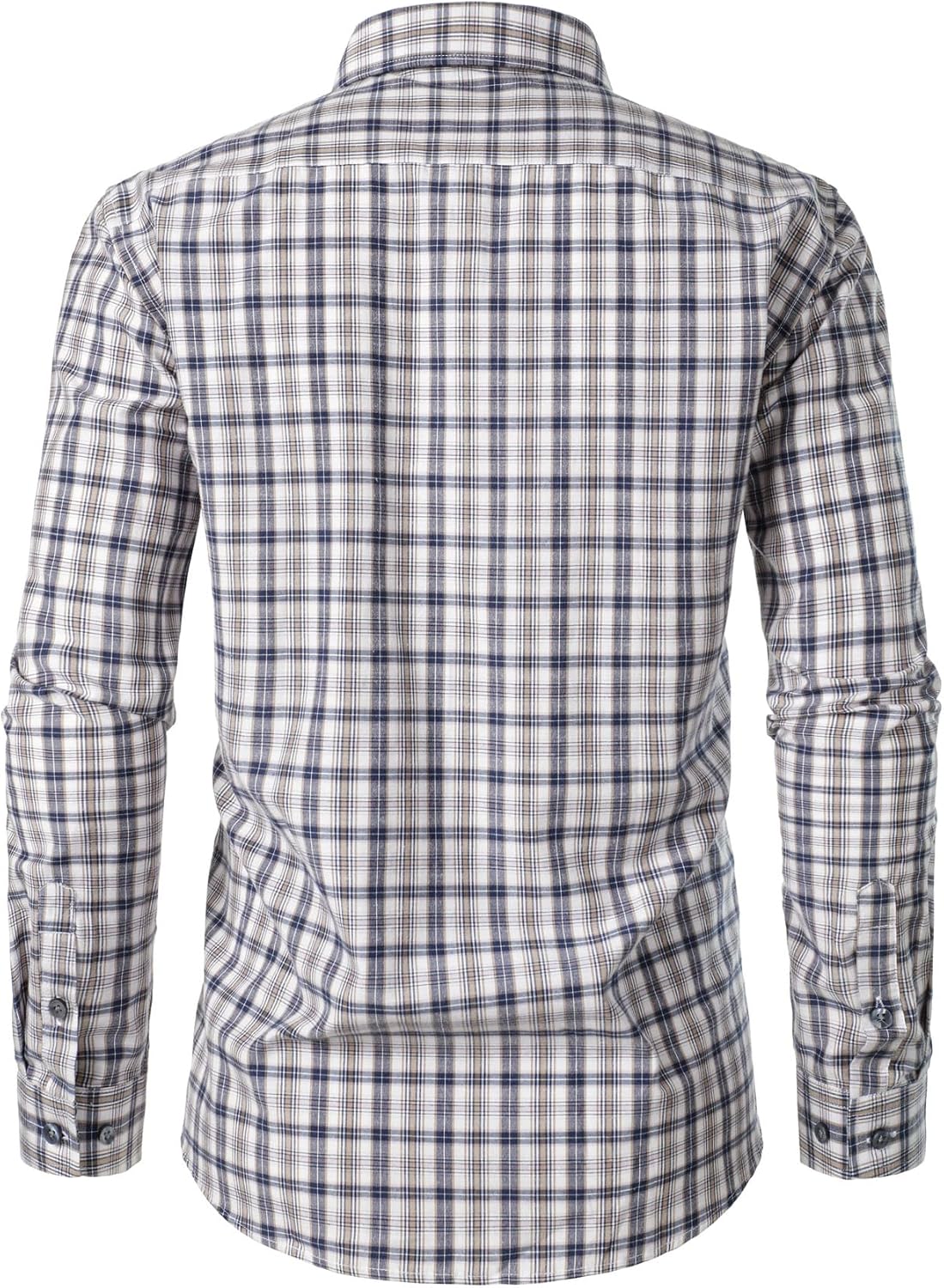 Stitch Boss:Men's Transitional Weather Slim Fit Long Sleeve Button Down Shirt Business Casual Dress Shirts with Pocket
