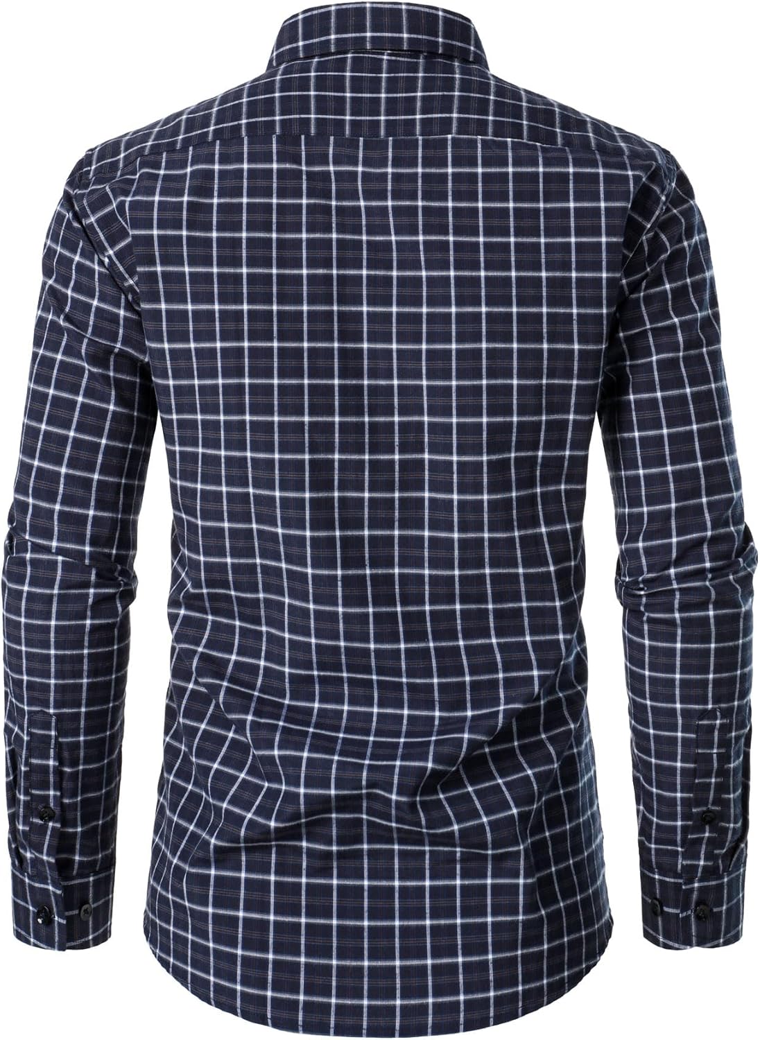 Stitch Boss:Men's Transitional Weather Slim Fit Long Sleeve Button Down Shirt Business Casual Dress Shirts with Pocket