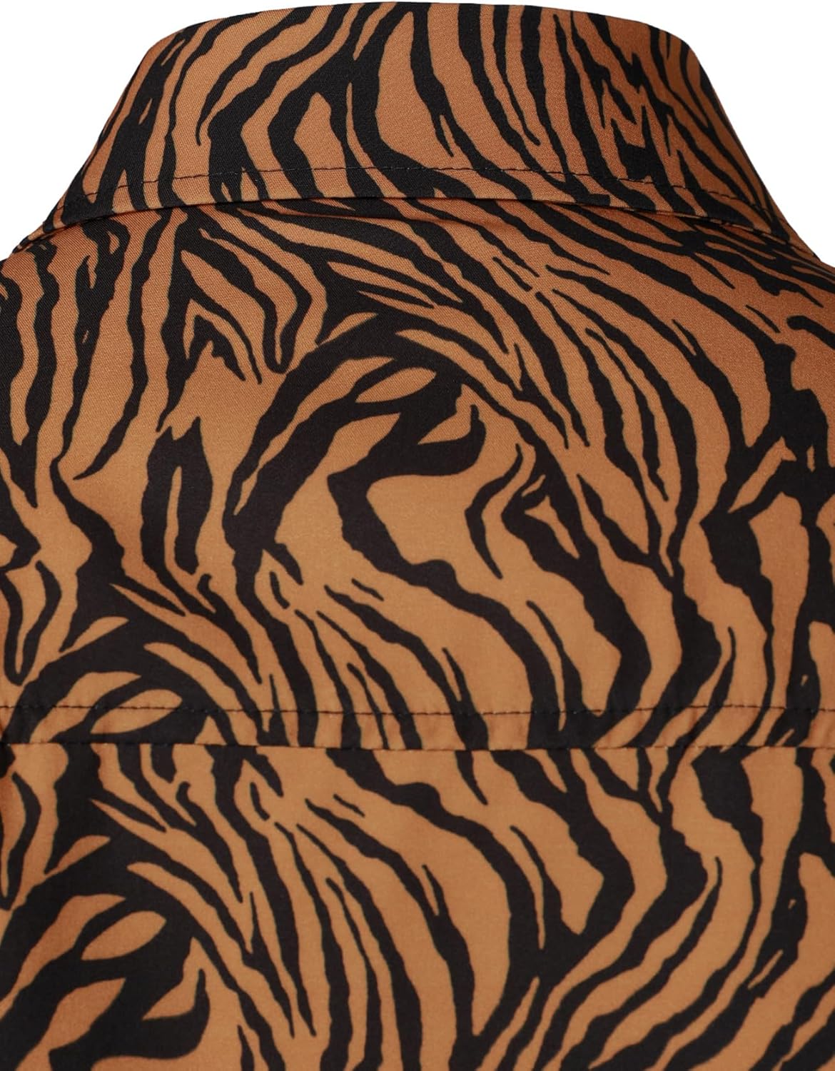 Stitch Boss: Men's Stretchy Causal Leopard Cheetah Print Short Sleeve Slim Fit Button Up Shirt