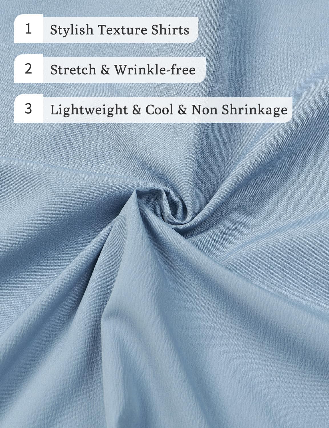 Stitch Boss: Men's Stretch Wrinkle Free Short Sleeve Texture Shirt Summer Lightweight Button Down Shirts for Beach Vacation