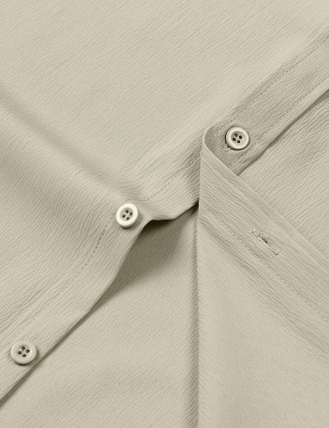 Stitch Boss: Men's Stretch Wrinkle Free Short Sleeve Texture Shirt Summer Lightweight Button Down Shirts for Beach Vacation
