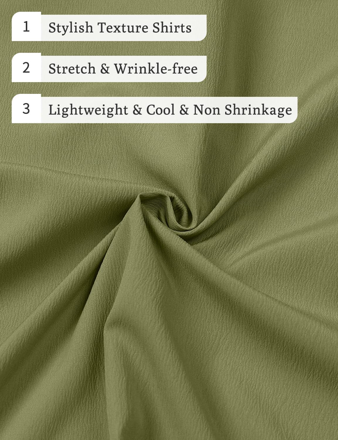 Stitch Boss: Men's Stretch Wrinkle Free Short Sleeve Texture Shirt Summer Lightweight Button Down Shirts for Beach Vacation