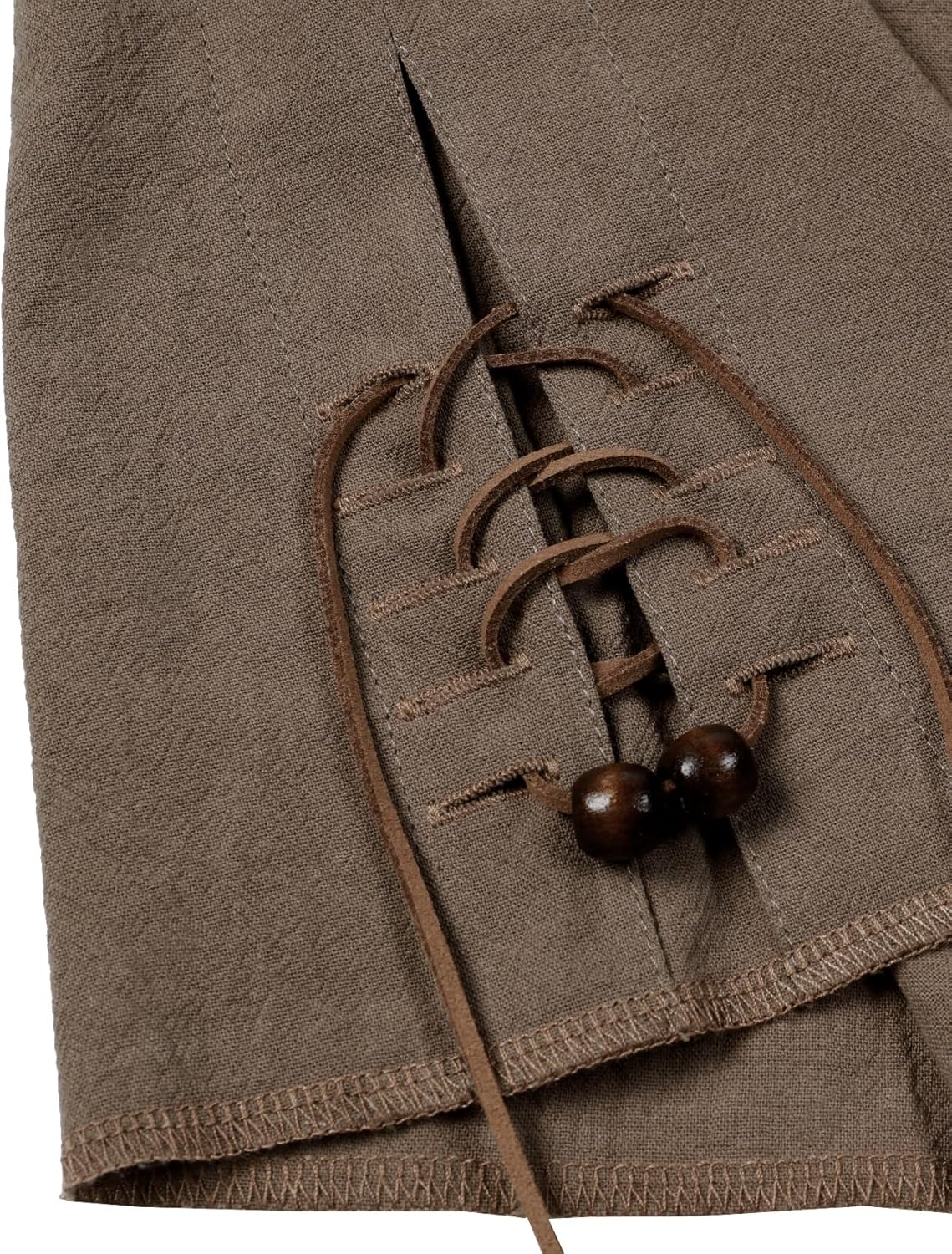 Stitch Boss: Men's Pure Cotton Retro Lace Up Shirts for Renaissance Pirate Viking Medieval