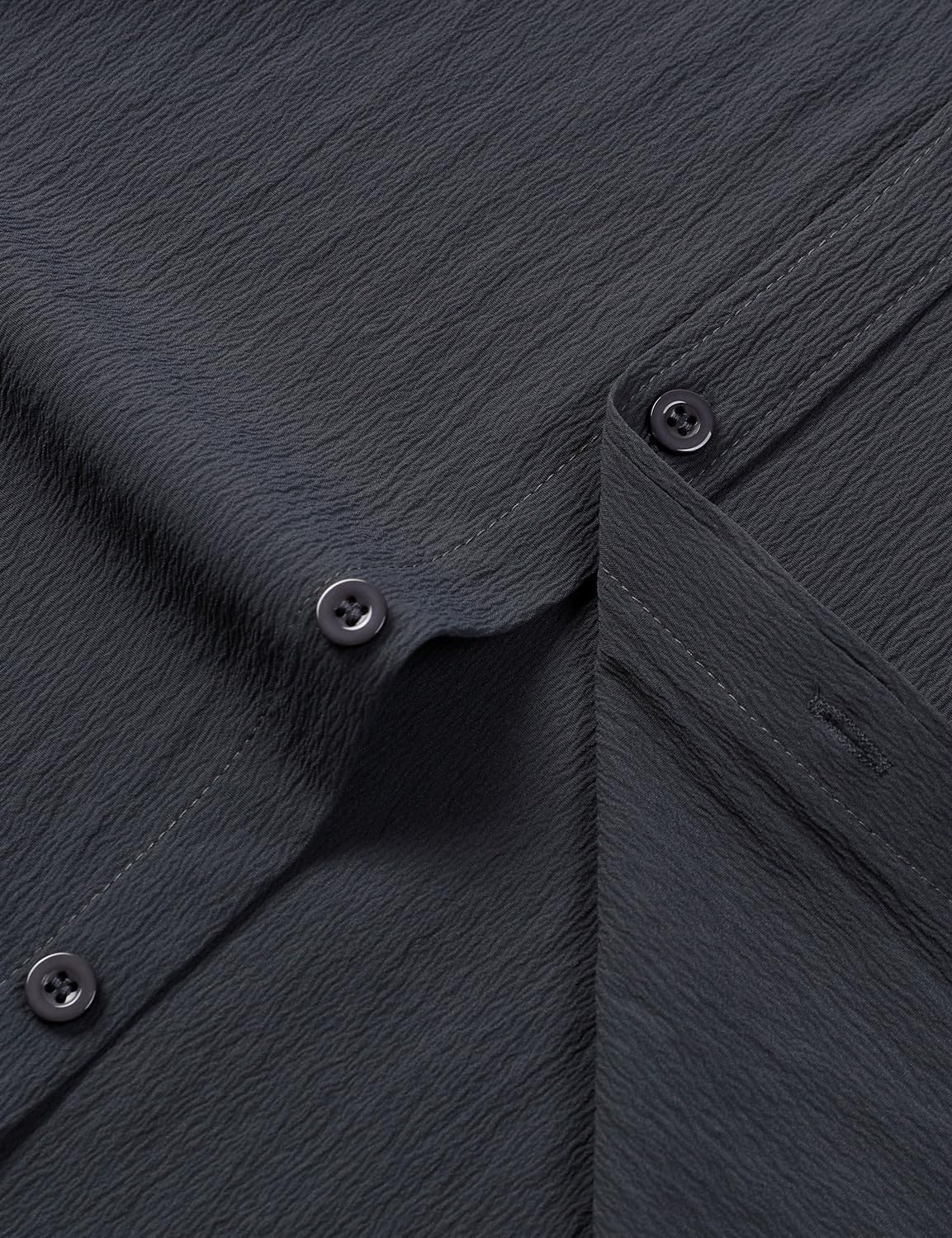 Stitch Boss: Men's Stretch Wrinkle Free Short Sleeve Texture Shirt Summer Lightweight Button Down Shirts for Beach Vacation