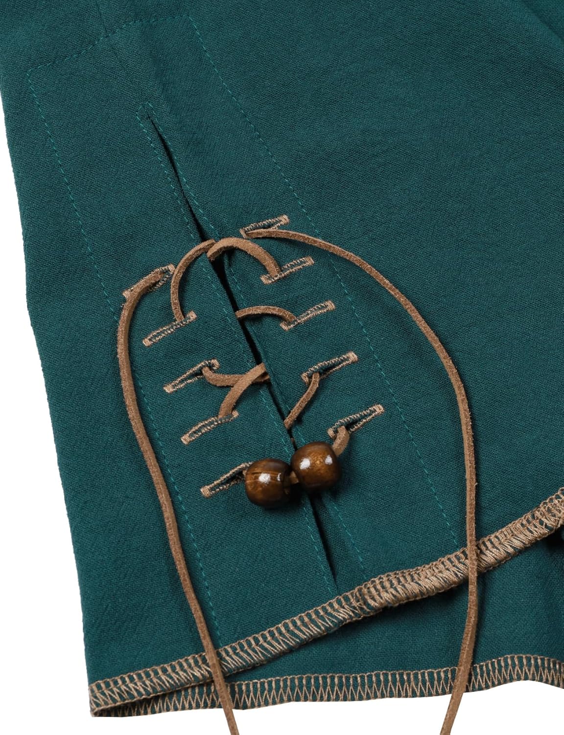 Stitch Boss: Men's Pure Cotton Retro Lace Up Shirts for Renaissance Pirate Viking Medieval
