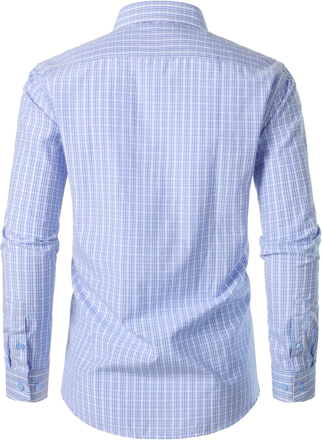 Stitch Boss:Men's Transitional Weather Slim Fit Long Sleeve Button Down Shirt Business Casual Dress Shirts with Pocket