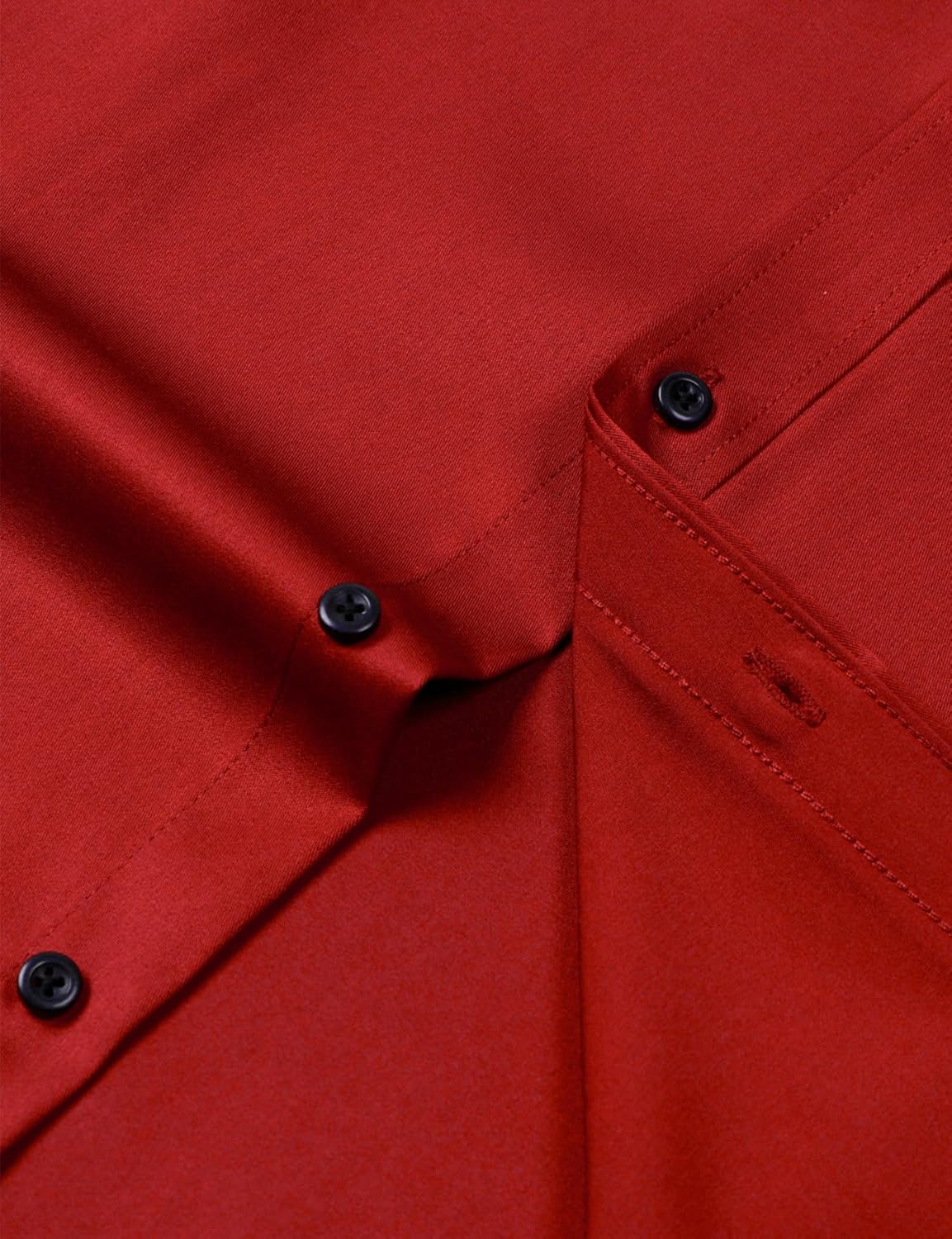 Stitch Boss: Men's Stretch Wrinkle Free Dress Shirts Formal Wedding Prom Long Sleeve Slim Fit Button Down Shirt