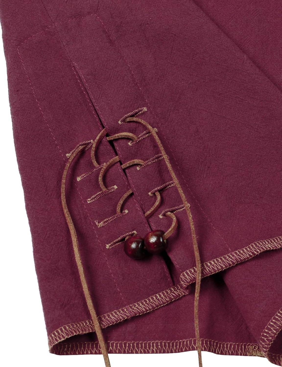 Stitch Boss: Men's Pure Cotton Retro Lace Up Shirts for Renaissance Pirate Viking Medieval