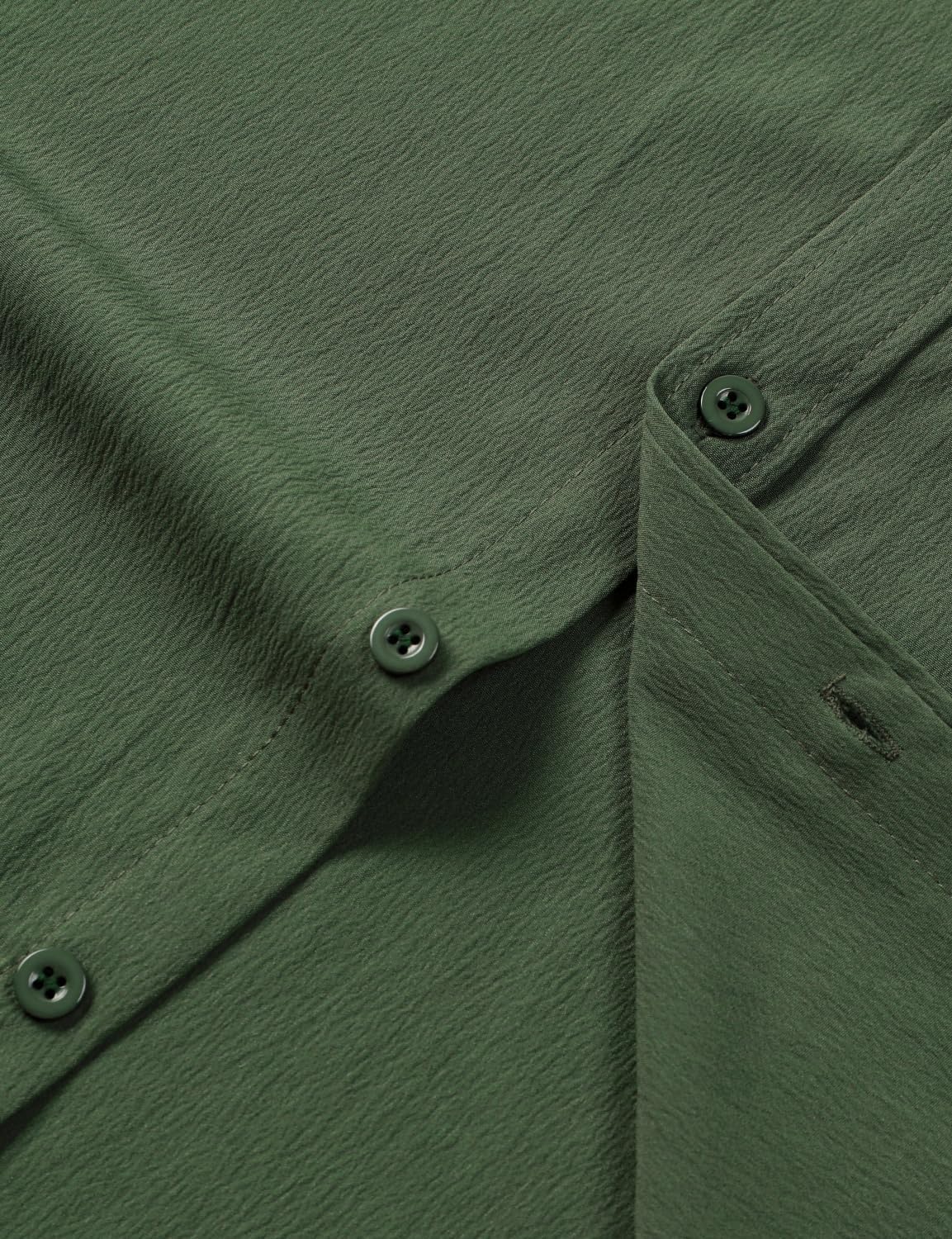 Stitch Boss: Men's Stretch Wrinkle Free Short Sleeve Texture Shirt Summer Lightweight Button Down Shirts for Beach Vacation