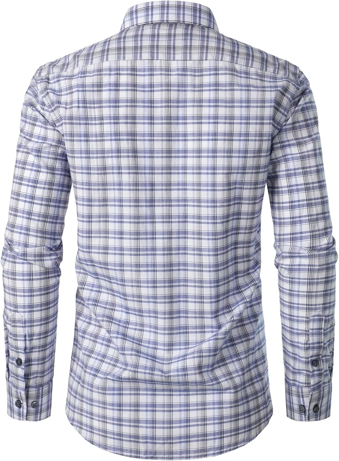 Stitch Boss:Men's Transitional Weather Slim Fit Long Sleeve Button Down Shirt Business Casual Dress Shirts with Pocket