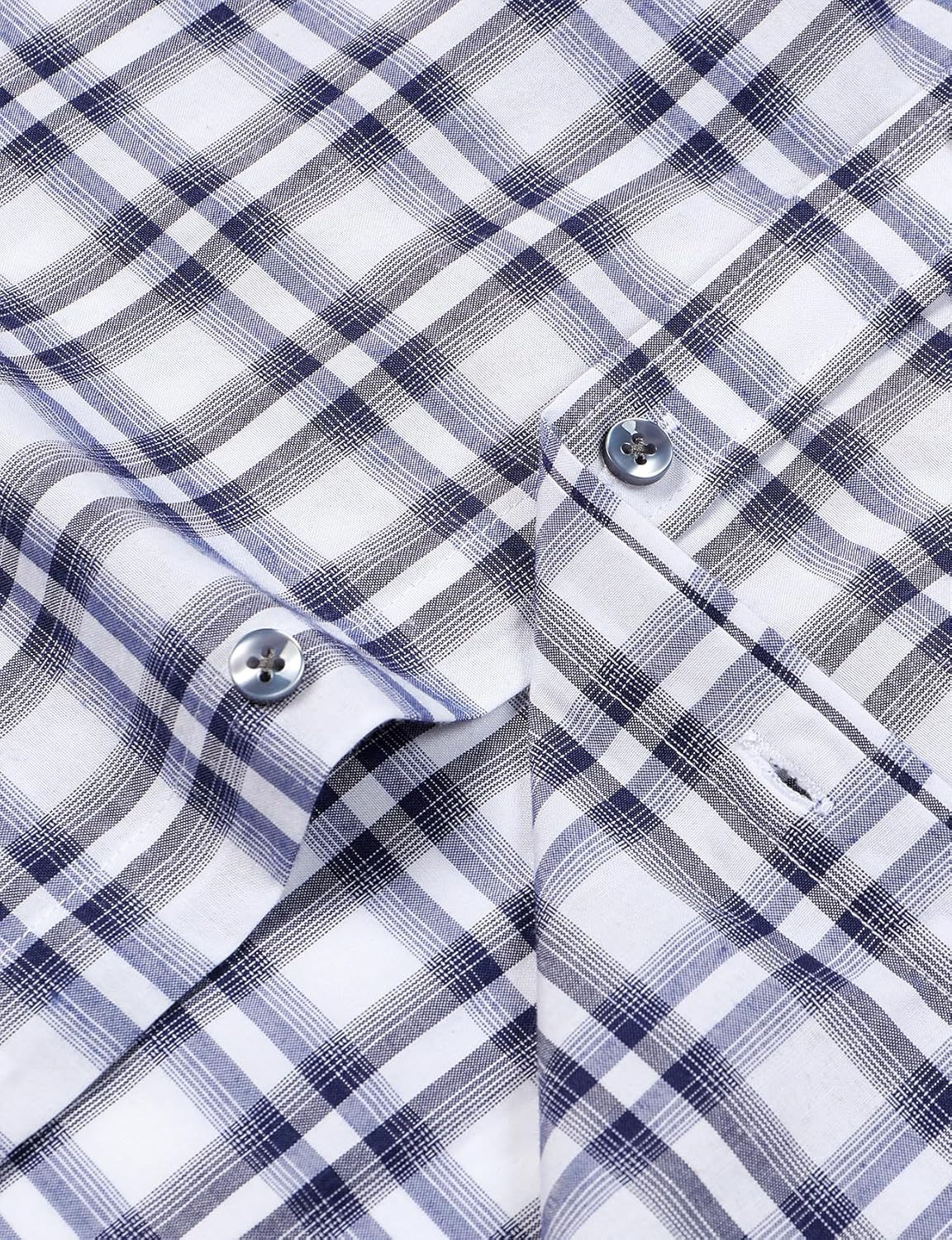 Stitch Boss:Men's Transitional Weather Slim Fit Long Sleeve Button Down Shirt Business Casual Dress Shirts with Pocket