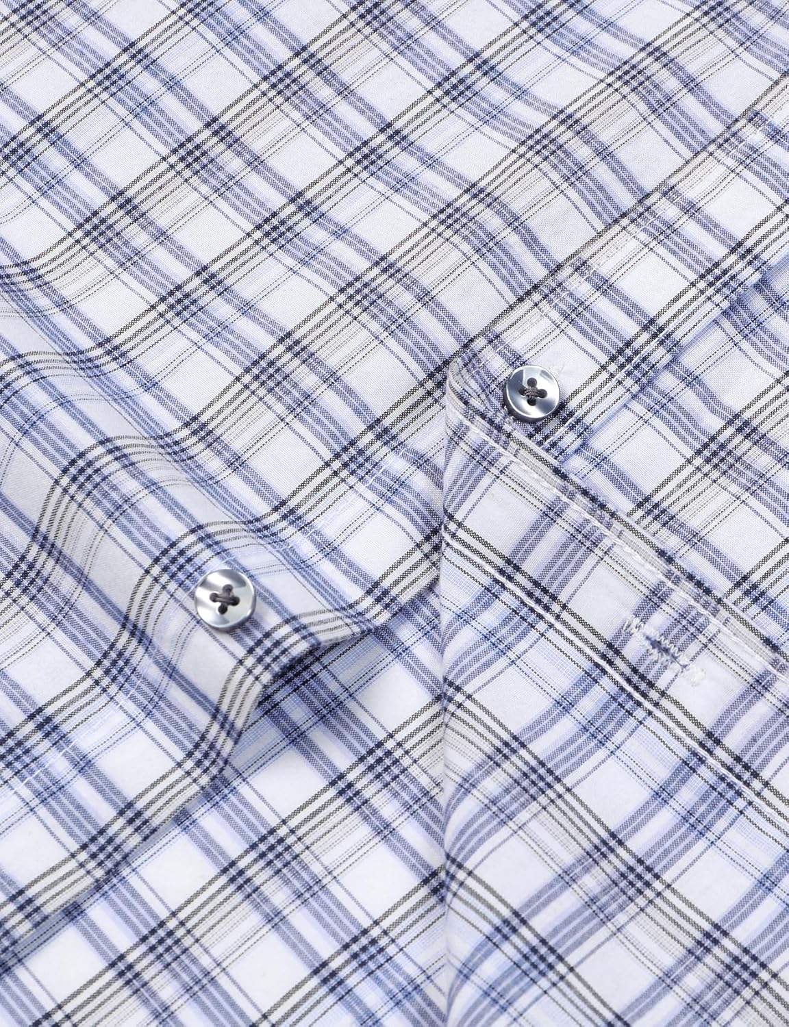 Stitch Boss:Men's Transitional Weather Slim Fit Long Sleeve Button Down Shirt Business Casual Dress Shirts with Pocket